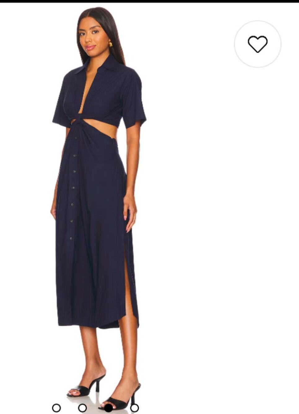 New A.L.C. Georgia Cutout Midi Dress in Nightshade Size 12